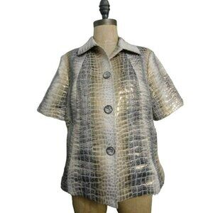 Chico's Size M Medium (1) Shimmering Swing Jacket Blazer NWT